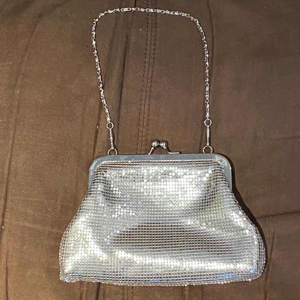 Silver coloured vintage'esque clutch